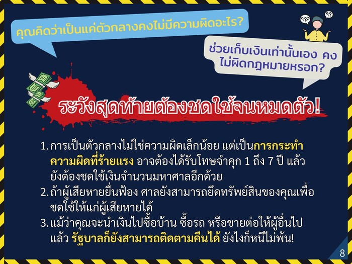 外籍人士反詐騙宣導-泰文thai圖片