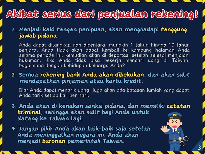 外籍人士反詐騙宣導-印尼文indonesian圖片